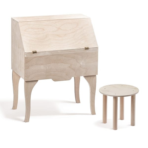 Sillogi Sia wooden secretary with stool product image